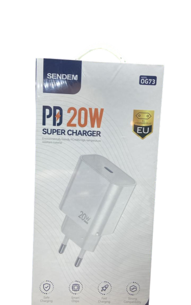 راس شاحن SENDEM PD بالضمان و20 وات