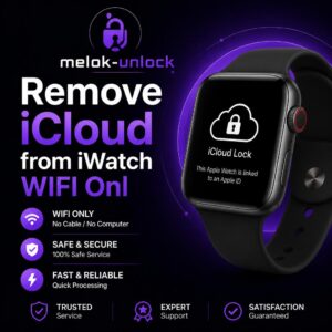 Remove iCloud from iWatch 2 gpt image 2 The service name is Remove iCloud from iWatch WIFI Onl The design needs to have 0 1
